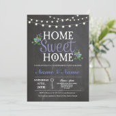 Nieuw Housewarming Sweet Home Key Chalkboard Uitno Kaart (Staand voorkant)