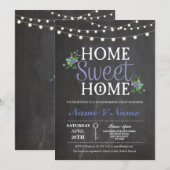 Nieuw Housewarming Sweet Home Key Chalkboard Uitno Kaart (Voorkant / Achterkant)