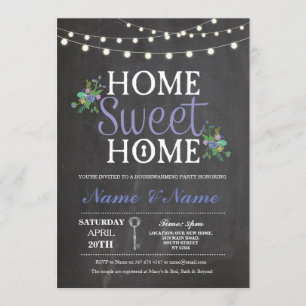 Nieuw Housewarming Sweet Home Key Chalkboard Uitno Kaart