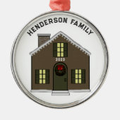 Nieuw Huis 2024 Keepsake Metal Ornament (Voorkant)