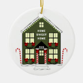 Nieuw huis 2025 keramisch ornament (Voorkant)