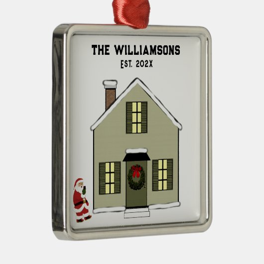 Nieuw huis 2025 metalen ornament (Rechts)