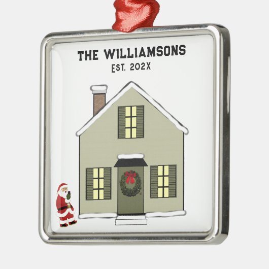 Nieuw huis 2025 metalen ornament (Links)