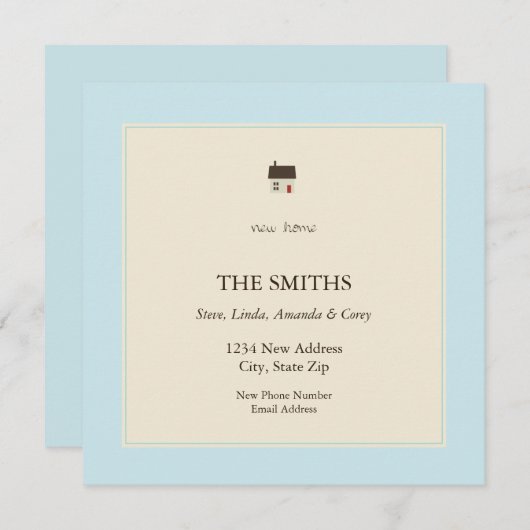 nieuw huis aankondiging (Voorkant / Achterkant)