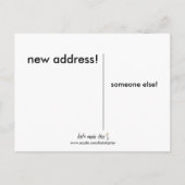 Nieuw huis! aankondigingskaart (Achterkant)