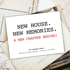 Nieuw Huis Adres Eenvoudige Minimalistische Verhui Aankondigingskaart