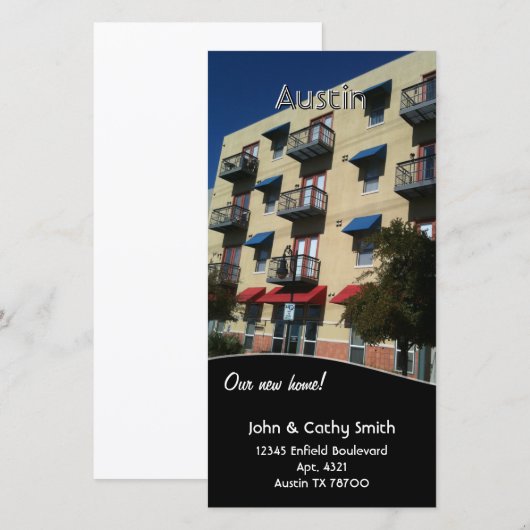 Nieuw huis! Adreswijziging Aangepaste fotokaarten Aankondiging (Voorkant / Achterkant)