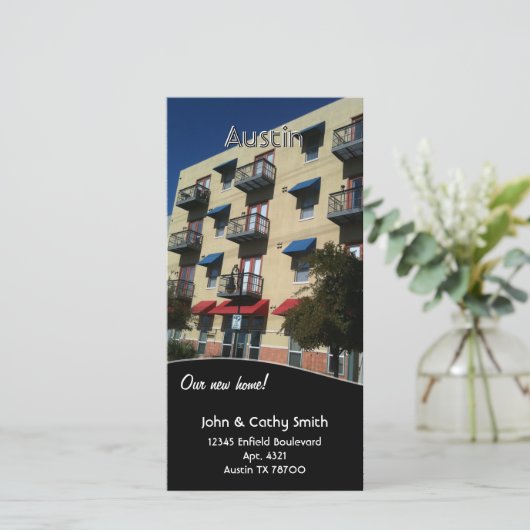 Nieuw huis! Adreswijziging Aangepaste fotokaarten Aankondiging (Staand voorkant)