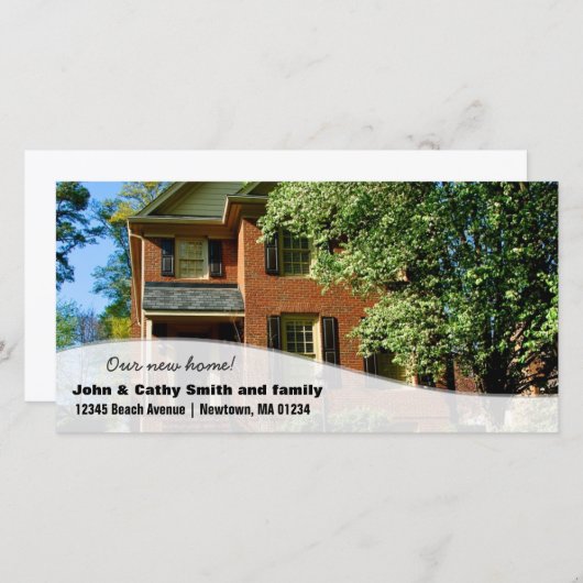 Nieuw huis! Adreswijziging Aangepaste fotokaarten Aankondiging (Voorkant / Achterkant)