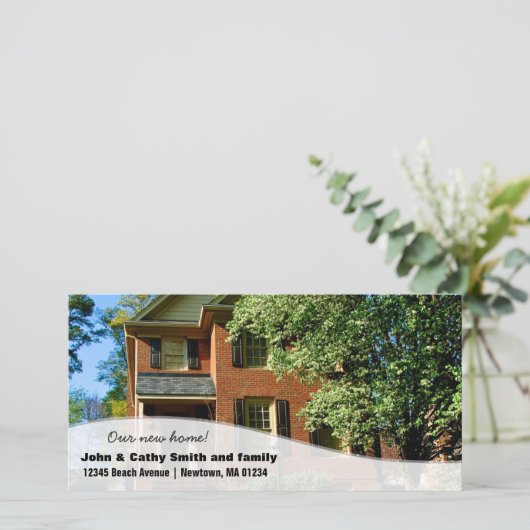 Nieuw huis! Adreswijziging Aangepaste fotokaarten Aankondiging (Staand voorkant)