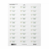 Nieuw huis | Adreswijziging | Verhuisbericht Etiket (Full Sheet)