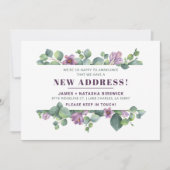 Nieuw huis Botanical we hebben Floral verplaatst Aankondiging (Voorkant)