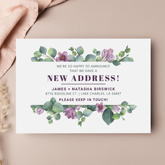 Nieuw huis Botanical we hebben Floral verplaatst Aankondiging