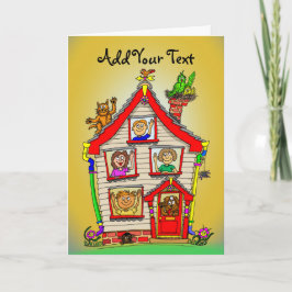 Nieuw huis Cartoon huis Kaart