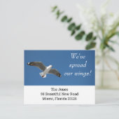 Nieuw Huis Eenvoudig Wit Seagull Budget Verhuizen Aankondigingskaart (Staand voorkant)