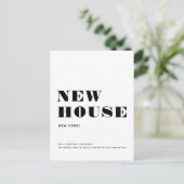 NIEUW HUIS Eenvoudige Moderne Minimalistische Verh Aankondigingskaart (Staand voorkant)