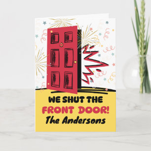 Nieuw huis en adres Sluit de voordeur Kaart