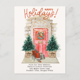 Nieuw Huis - Feestdagen Kerstdeur Verhuizen A Aankondigingskaart