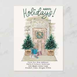 Nieuw Huis - Feestdagen Kerstdeur Verhuizen A Aankondigingskaart