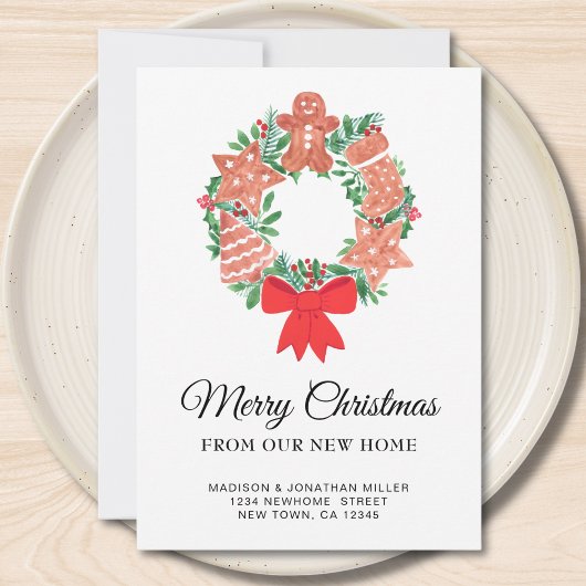 Nieuw Huis Feestelijke Kerstmis Verplaatsen Aankondiging