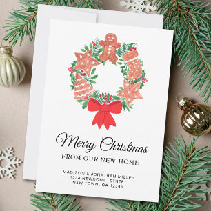 Nieuw Huis Feestelijke Kerstmis Verplaatsen Aankondiging