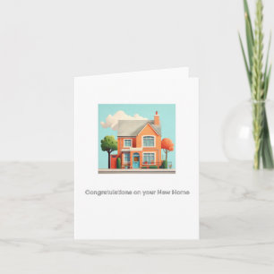 Nieuw huis, felicitaties kaart, kaart voor nieuw h