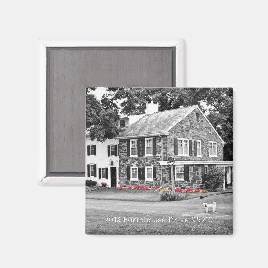 Nieuw Huis Foto Verhuis Cadeau Tijdloos Kleinood L Magneet (Voorkant / Achterkant)