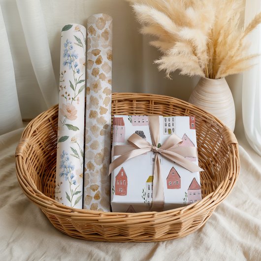 Nieuw Huis Fun Bloemen Inpakpapier Vel
