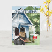 Nieuw Huis Gefeliciteerd Lesbisch paar Kaart (Gele Bloem)