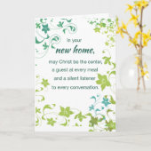 Nieuw Huis Gefeliciteerd met Christus in het centr Kaart (Gele Bloem)