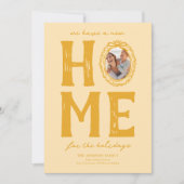 Nieuw huis gele krabbel kerstvakantie feestdagenkaart (Voorkant)