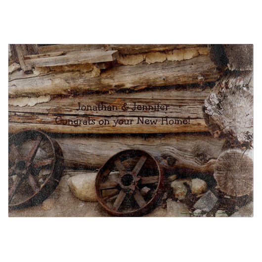 Nieuw Huis Gepersonaliseerde glazen snijplank (Voorkant)