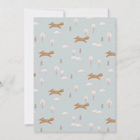 Nieuw Huis Gezellig Huis Fox Kerstvakantie Kaart (Achterkant)