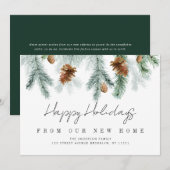 Nieuw huis groen verhuisbericht kaart (Voorkant / Achterkant)