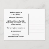 Nieuw Huis; Groene Hedge Shrub Type Plant Foto Aankondigingskaart (Achterkant)