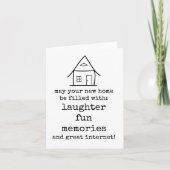 Nieuw huis, Housewarming kaart, Sarcasme, Grappig Kaart (Voorkant)