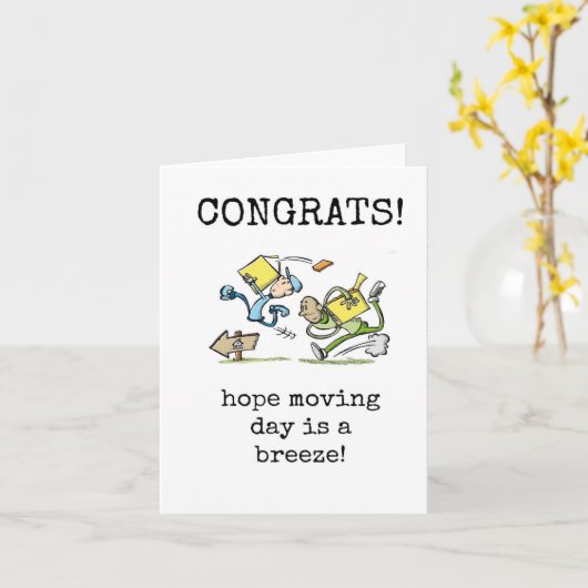 Nieuw huis, Housewarming Kaart, Sarcastisch, Grapp Kaart (Gele Bloem)