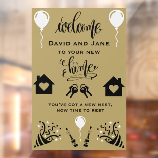 Nieuw huis housewarming welkom raamsticker (Vel 2)