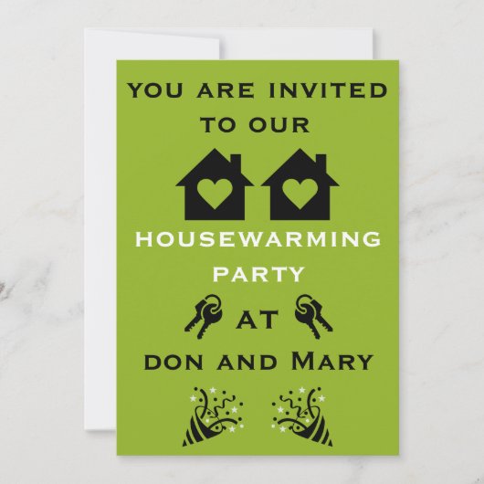 Nieuw huis huis verwarming welkom  feestdagenkaart (Voorkant)