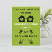 Nieuw huis huis verwarming welkom  feestdagenkaart (Staand voorkant)