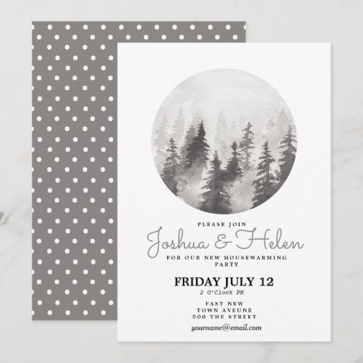 nieuw huis in de bergen kaart (Voorkant / Achterkant)