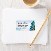 Nieuw huis in de bergen Retouradres Etiket (Insitu)