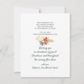 Nieuw huis in Florida Aardbei Kerstkrans Aankondiging (Achterkant)