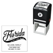 Nieuw huis in Florida retouradres rubberen stempel (In situ)