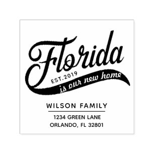 Nieuw huis in Florida retouradres rubberen stempel