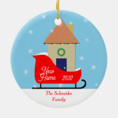 Nieuw Huis in Sleigh Ornament (Achterkant)