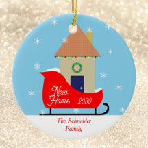 Nieuw Huis in Sleigh Ornament