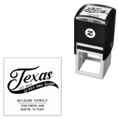 Nieuw huis in Texas Retouradres Rubber Stempel (In situ)