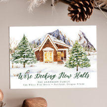 Nieuw huis inrichten met Kerst Log Cabine Vakantie