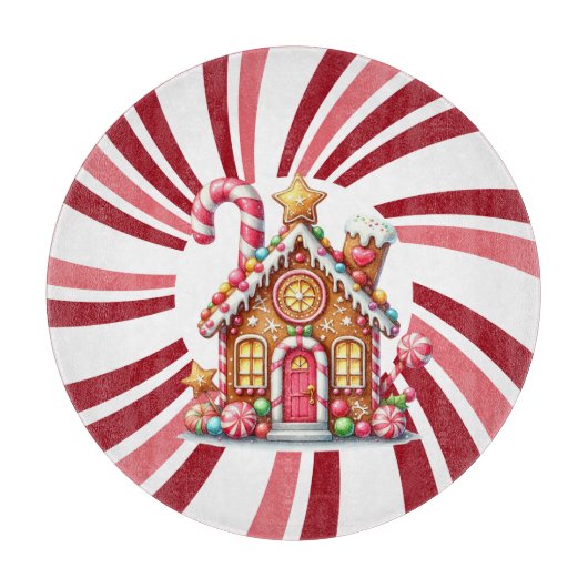 Nieuw huis Kerst peperkoek snoepriet Snijplank (Voorkant)